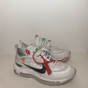 Off White x Nike Air Max 97 Triple White Size 8